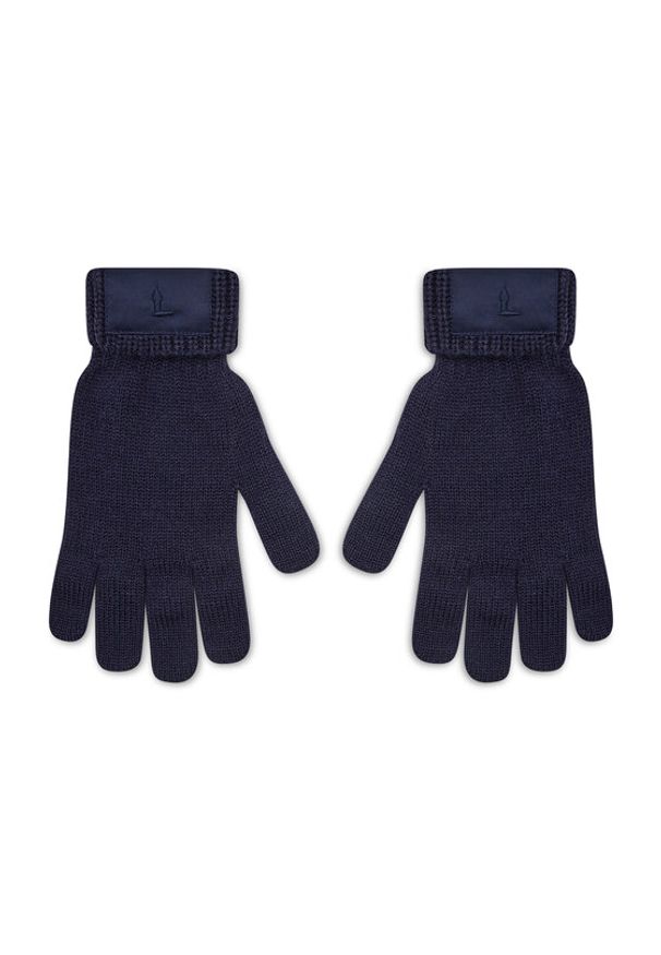 Trussardi Jeans - Trussardi Rękawiczki Damskie 57Z00282 Granatowy. Kolor: niebieski. Materiał: materiał