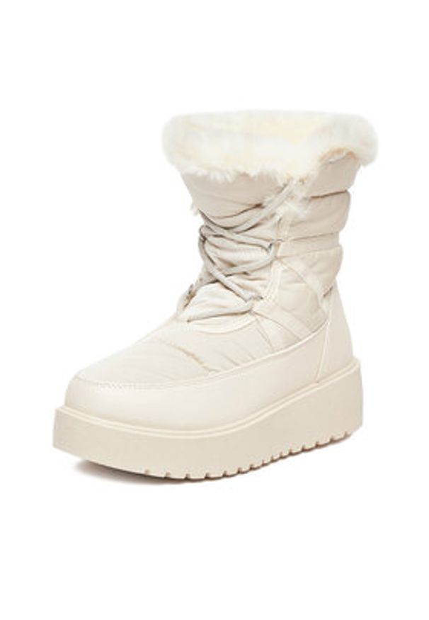 DeeZee Śniegowce HY002-1 Beżowy. Kolor: beżowy. Materiał: materiał