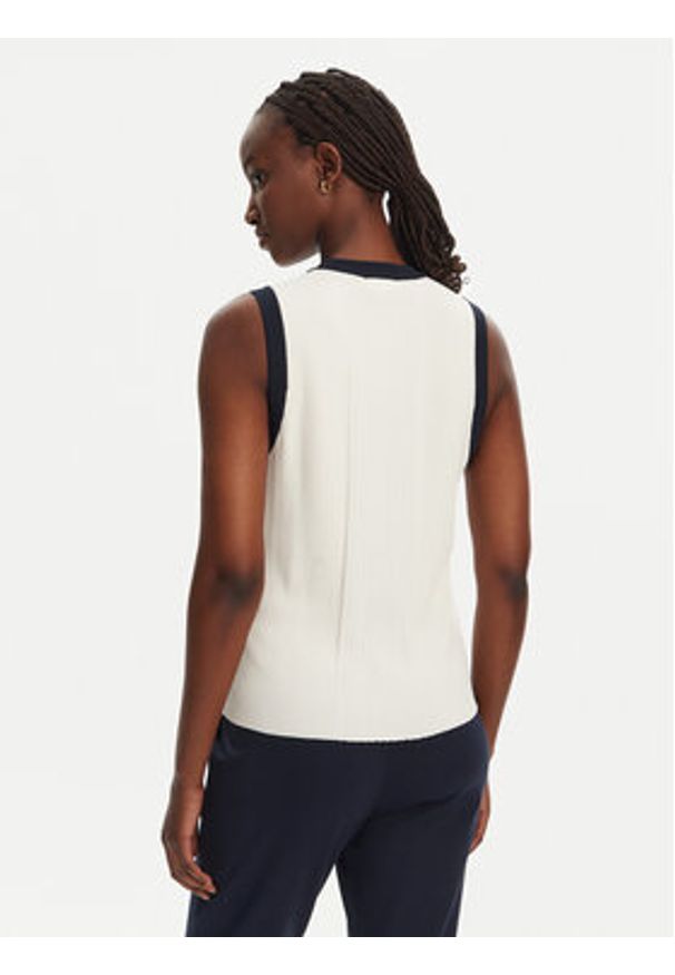 Liu Jo Sport Sweter TA5092 MS022 Biały Regular Fit. Kolor: biały. Materiał: syntetyk. Styl: sportowy
