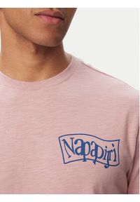 Napapijri T-Shirt S-Elior NP0A4HZY Różowy jasny Relaxed Fit. Kolor: różowy. Materiał: bawełna #5