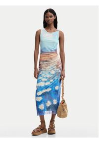 Desigual Sukienka letnia Celeste 26SWVK28 Niebieski Slim Fit. Kolor: niebieski. Materiał: syntetyk. Sezon: lato #3