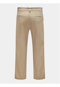 Only & Sons Spodnie materiałowe Edge-Ed 22024468 Beżowy Loose Fit. Kolor: beżowy. Materiał: bawełna #5