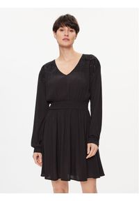Vila Sukienka codzienna Mesa 14092006 Czarny Loose Fit. Okazja: na co dzień. Kolor: czarny. Materiał: wiskoza. Typ sukienki: proste. Styl: casual #1