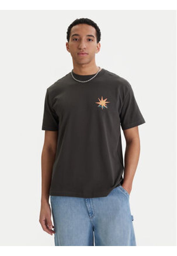 RVCA T-Shirt Pegasus EVYZT00294 Czarny Relaxed Fit. Kolor: czarny. Materiał: bawełna