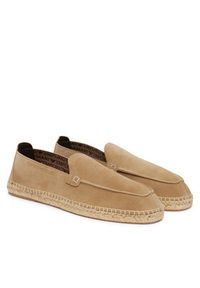 Emporio Armani Espadryle EM005854 AF23967 U6092 Beżowy. Kolor: beżowy. Materiał: zamsz, skóra #4