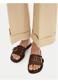 U.S. Polo Assn. Klapki EO-TEMPE001W/6L1 Brązowy ciemny. Kolor: brązowy. Materiał: skóra #2
