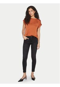 Vila T-Shirt Ellette 14059563 Pomarańczowy Regular Fit. Kolor: pomarańczowy. Materiał: syntetyk
