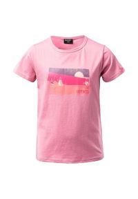 Hi-tec - T-shirt Dla Dziewczynki Z Krótkim Rękawem Nela. Kolor: różowy. Długość rękawa: krótki rękaw. Długość: krótkie. Sport: turystyka piesza #1