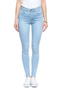 Wrangler - WRANGLER HIGH RISE SKINNY SOFT TIDE W27HUS28A. Stan: podwyższony