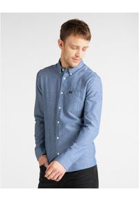 Lee - MĘSKA KOSZULA MATERIAŁOWA LEE SLIM BUTTON DOWN L66XDDLR. Typ kołnierza: button down. Materiał: materiał