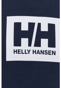 Helly Hansen Bluza bawełniana kolor granatowy z kapturem z nadrukiem 53289-597. Okazja: na co dzień. Typ kołnierza: kaptur. Kolor: niebieski. Materiał: bawełna. Wzór: nadruk. Styl: casual #7