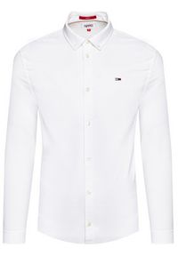 Tommy Jeans Koszula Oxford DM0DM09594 Biały Slim Fit. Kolor: biały. Materiał: bawełna