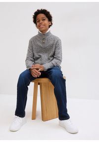bonprix - Sweter ze stójką. Typ kołnierza: kołnierzyk stójkowy. Kolor: szary #2