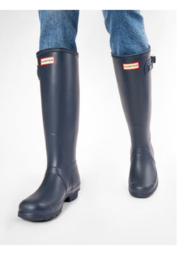 Hunter Kalosze Original Tall WFT1000RMA Granatowy. Kolor: niebieski. Materiał: kauczuk