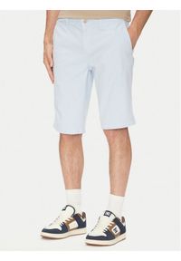 Robe di Kappa Szorty materiałowe Oris 600BTI0 Błękitny Slim Fit. Kolor: niebieski. Materiał: bawełna