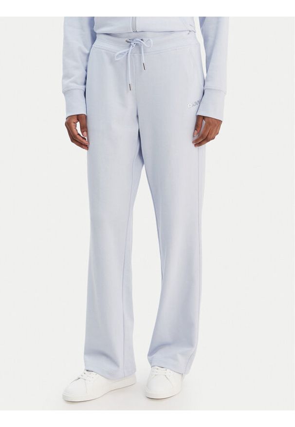 DKNY Sport Spodnie dresowe DP6P3794 Błękitny Regular Fit. Kolor: niebieski. Materiał: bawełna