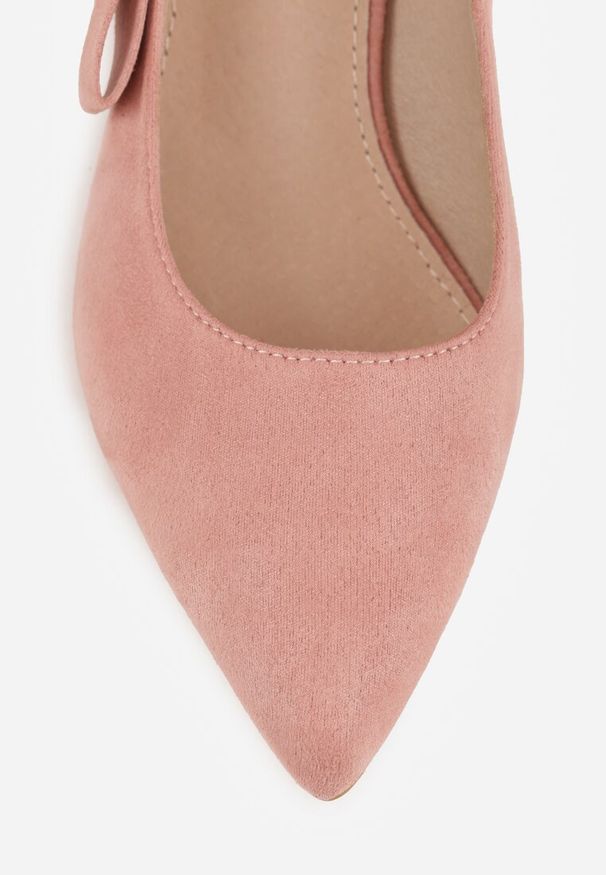 Renee - Różowe Sandały na Słupku Vices Slingback ze Skórzaną Wkładką Vevoline. Okazja: na co dzień, do pracy, na spotkanie biznesowe. Zapięcie: sprzączka. Kolor: różowy. Materiał: skóra. Sezon: lato. Obcas: na słupku. Styl: klasyczny, casual, biznesowy, elegancki