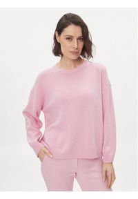 Weekend Max Mara Sweter Banda 2415361161 Różowy Regular Fit. Kolor: różowy. Materiał: wełna