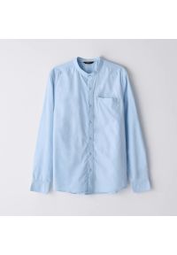 Cropp - Koszula ze stójką - Niebieski. Typ kołnierza: kołnierzyk stójkowy. Kolor: niebieski. Materiał: bawełna, tkanina #1