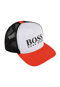 BOSS - Boss - Czapka dziecięca. Kolor: czerwony. Materiał: materiał #1