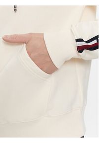 TOMMY HILFIGER - Tommy Hilfiger Bluza Global Stripe MW0MW33661 Beżowy Regular Fit. Kolor: beżowy. Materiał: bawełna, syntetyk #2