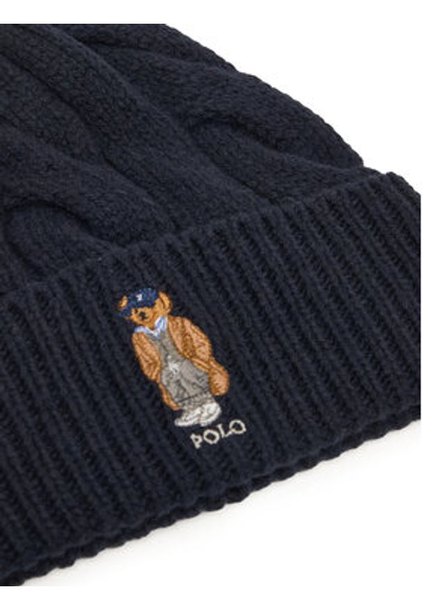 Polo Ralph Lauren Czapka 455981433002 Granatowy. Kolor: niebieski. Materiał: wełna