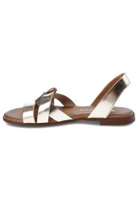 Złote Sandały Armodo Wygodne Obuwie Damskie. Okazja: na co dzień. Kolor: złoty. Styl: casual #3