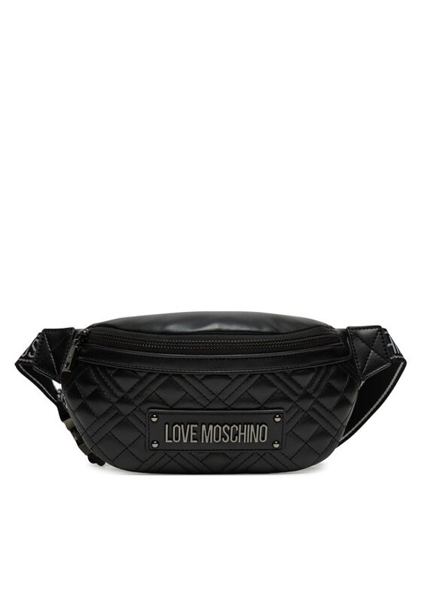 Love Moschino - LOVE MOSCHINO Saszetka nerka JC4003PP0LLA000A Czarny. Kolor: czarny. Materiał: skóra