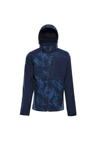 ALPINE PRO - Kurtka męska trekkingowa softshell Alpine Pro Hoor. Kolor: niebieski. Materiał: softshell. Sport: turystyka piesza
