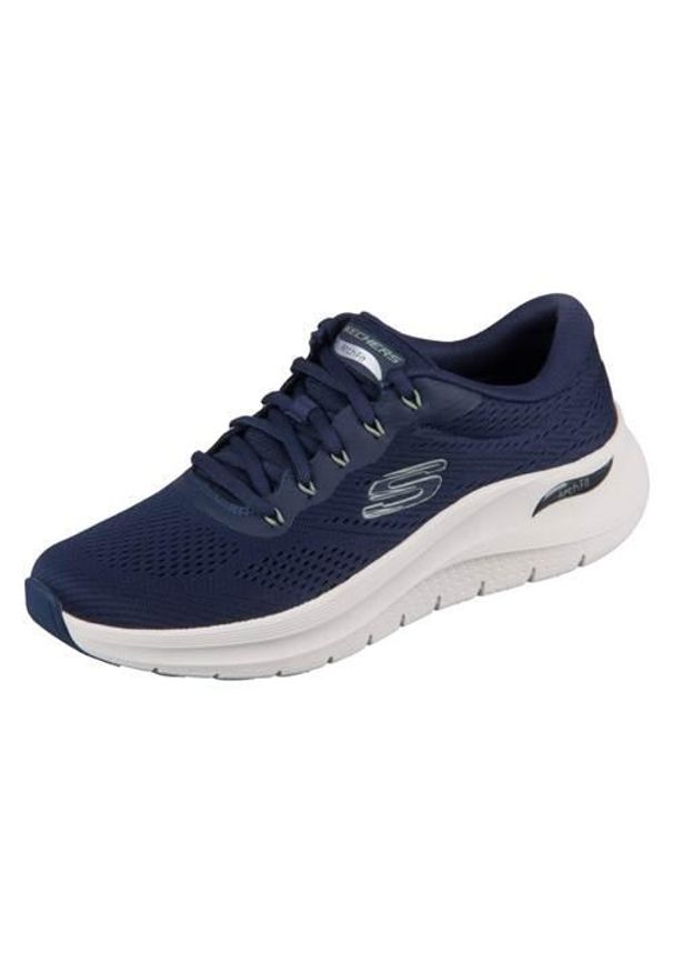 skechers - Buty do chodzenia męskie Skechers Fit 2.0. Kolor: niebieski. Materiał: materiał, syntetyk, tkanina. Sport: turystyka piesza
