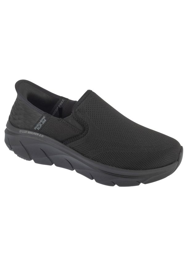 skechers - Buty sportowe Sneakersy męskie, Slip-ins: D'Lux Walker 2.0 - Reeler. Kolor: czarny. Sport: turystyka piesza