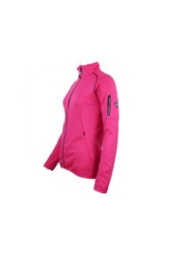 PEAK MOUNTAIN - Kurtka damska Peak Mountain Polarshel Amarowz. Kolor: różowy. Sport: turystyka piesza #2