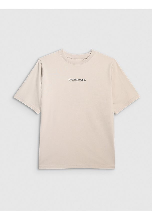 4f - 4F T-shirt oversize z nadrukiem chłopięcy - szary 140 (9-10 lat). Okazja: na co dzień. Kolor: szary. Materiał: dzianina, bawełna, tkanina, jersey. Długość rękawa: krótki rękaw. Długość: krótkie. Wzór: nadruk. Sezon: lato. Styl: casual, sportowy, klasyczny, vintage, elegancki