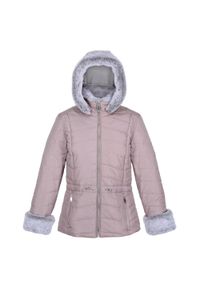 Regatta - Kurtka Damska Wykończenie Z Futra Ekologicznego Willabella. Kolor: fioletowy, wielokolorowy, różowy. Materiał: futro. Sport: turystyka piesza #1