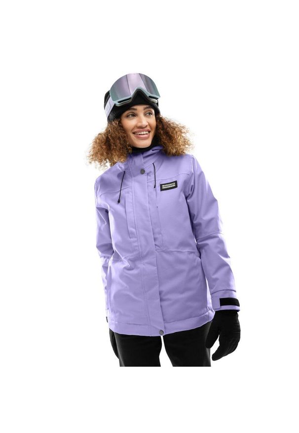 SIROKO - Kurtka snowboardowa damska W4-W Nevis. Kolor: fioletowy. Sezon: zima. Sport: snowboard