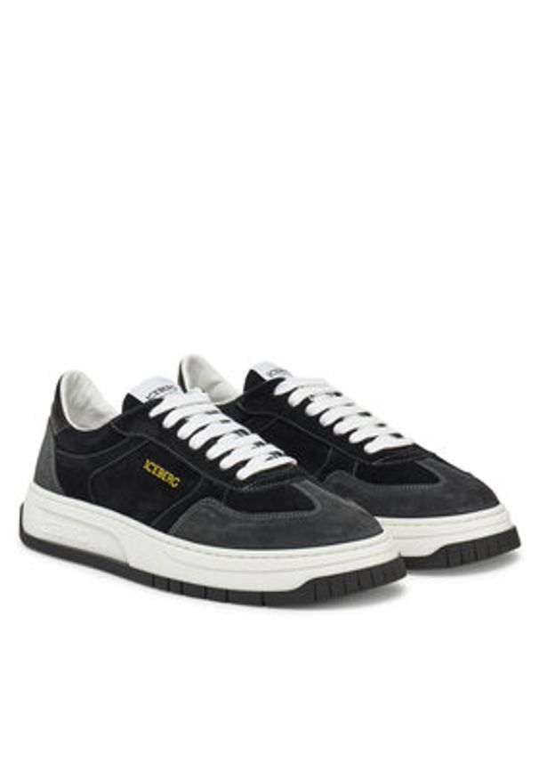 Iceberg Sneakersy IU17240B Czarny. Kolor: czarny. Materiał: skóra