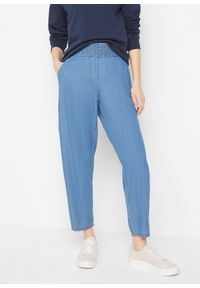 bonprix - Dżinsy Mom, high waist, bawełna organiczna. Stan: podwyższony. Kolor: niebieski. Styl: elegancki #1