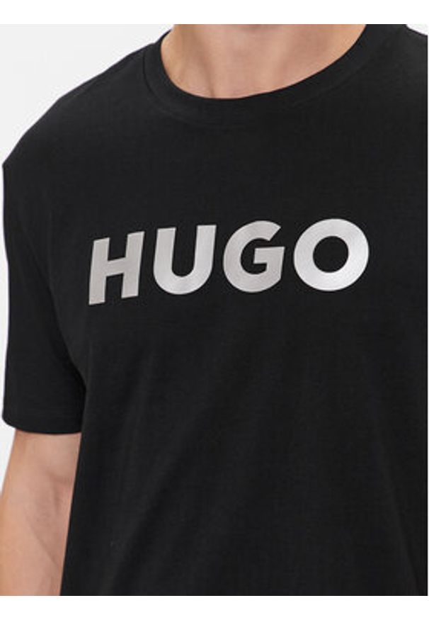 Hugo T-Shirt Dulivio 50506996 Czarny Regular Fit. Kolor: czarny. Materiał: bawełna
