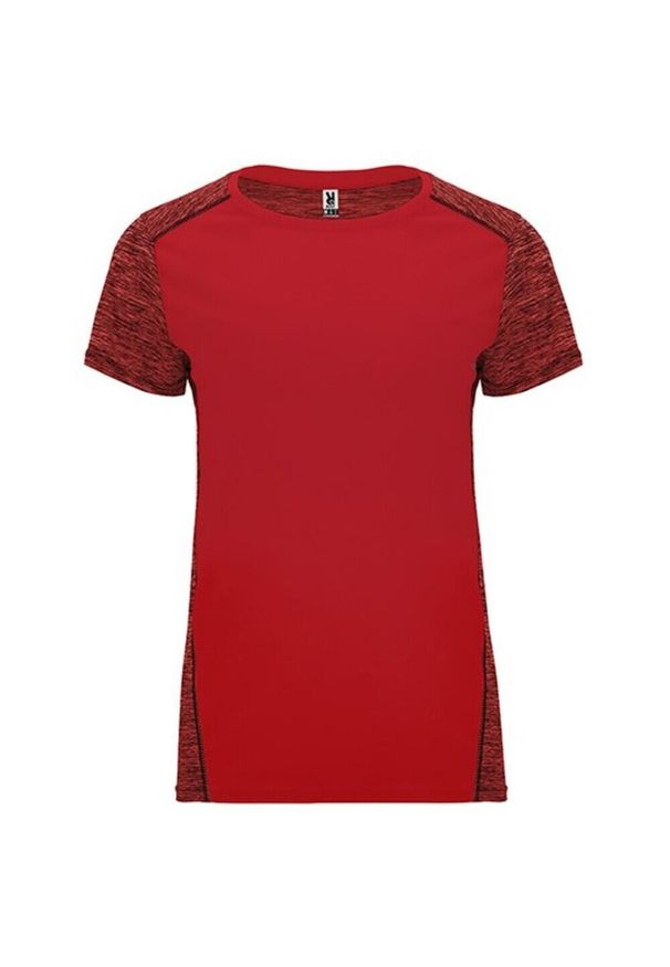 ROLY - Koszulka Damska Zolder. Kolor: czerwony, różowy, wielokolorowy, czarny. Sport: turystyka piesza