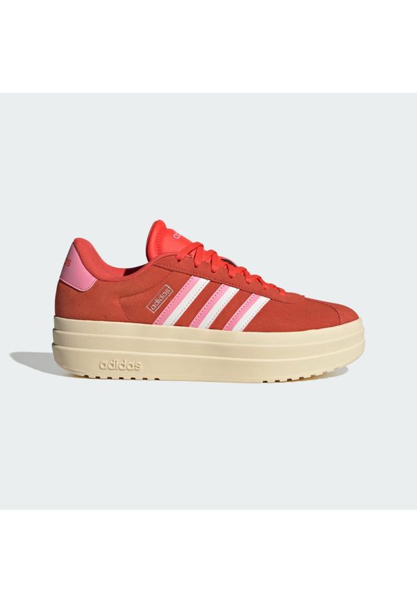 Adidas - Buty VL Court Bold. Kolor: wielokolorowy, czerwony, biały, różowy. Obcas: na platformie. Sport: turystyka piesza