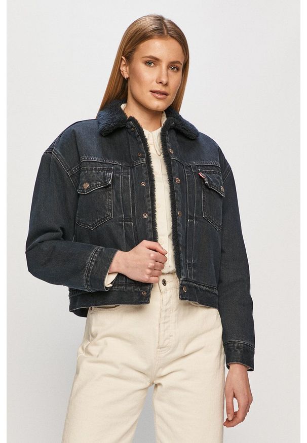 Levi's® - Levi's - Kurtka jeansowa. Okazja: na co dzień, na spotkanie biznesowe. Kolor: niebieski. Materiał: jeans. Styl: biznesowy, casual