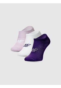 4f - 4F Skarpetki casual przed kostkę (3-pack) dziewczęce - multikolor 35-37. Kolor: wielokolorowy. Materiał: bawełna, włókno, materiał, poliamid