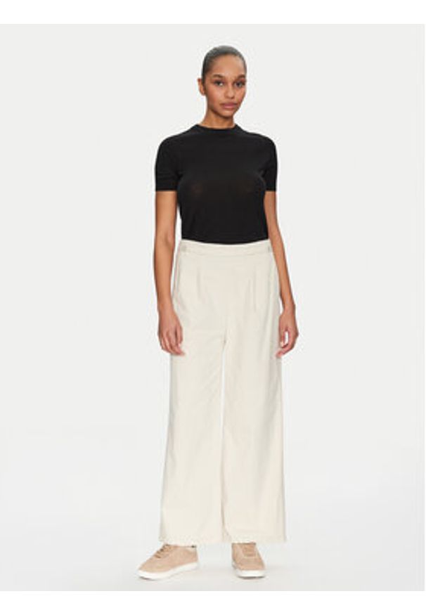 only - ONLY Spodnie materiałowe Stella 15338662 Beżowy Wide Leg. Kolor: beżowy. Materiał: bawełna