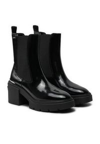 DKNY Botki Thana K4477867 Czarny. Kolor: czarny. Materiał: skóra, lakier #5