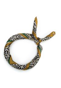 Wittchen - Damska apaszka jedwabna we wzory złoto-czarna. Okazja: na spotkanie biznesowe. Kolor: wielokolorowy, czarny, złoty. Materiał: jedwab. Wzór: gładki. Sezon: lato. Styl: elegancki, biznesowy #3