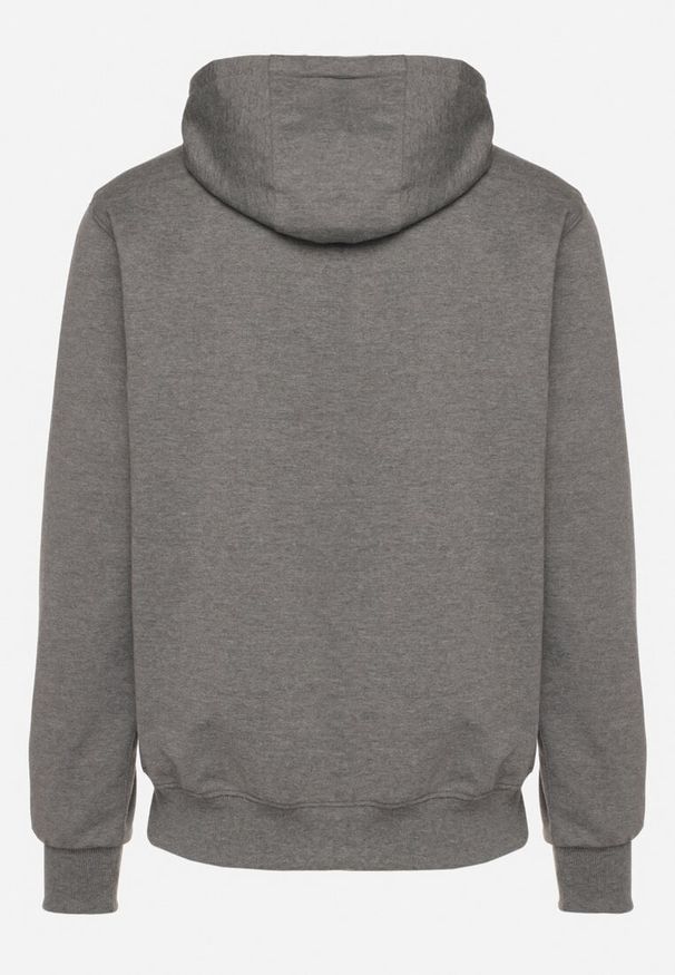 Born2be - Ciemnoszara Bluza z Bawełną Kapturem i Sznurkami Asallin. Okazja: na co dzień. Typ kołnierza: kaptur. Kolor: szary. Materiał: bawełna. Styl: casual, klasyczny