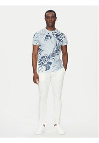 INDICODE Spodnie materiałowe Vitamin 60-333 Biały Slim Fit. Kolor: biały. Materiał: bawełna, len