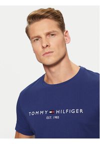 TOMMY HILFIGER - Tommy Hilfiger T-Shirt Tommy Logo MW0MW11797 Granatowy Regular Fit. Kolor: niebieski. Materiał: bawełna