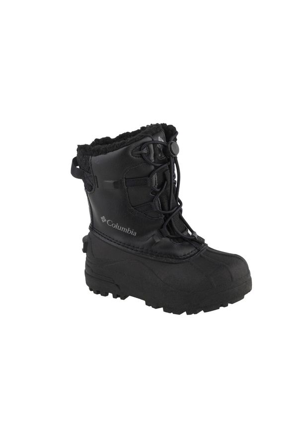 columbia - Śniegowce do wędrówek po śniegu chłopięce Columbia Bugaboot Celsius WP Snow Boot. Kolor: wielokolorowy, czarny. Materiał: guma, materiał, syntetyk, wełna. Sezon: zima