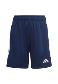 Adidas - Tiro 23 Club Training Shorts. Kolor: niebieski, wielokolorowy, biały. Materiał: materiał